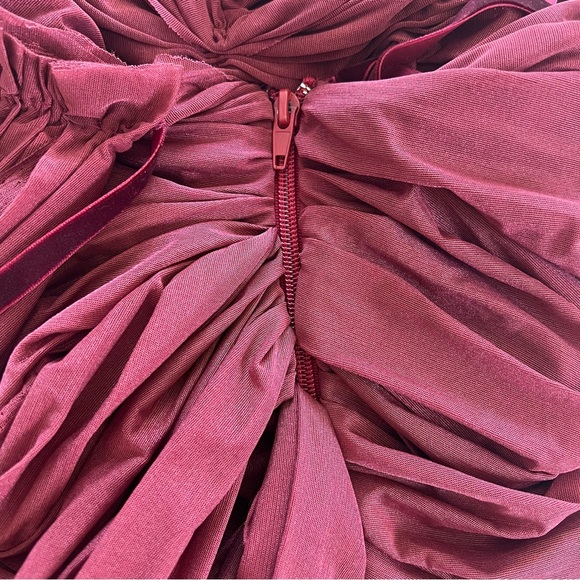 New Runway Bronx and Banco Natalia Runway Gown in Maroon - Picture 11 of 11